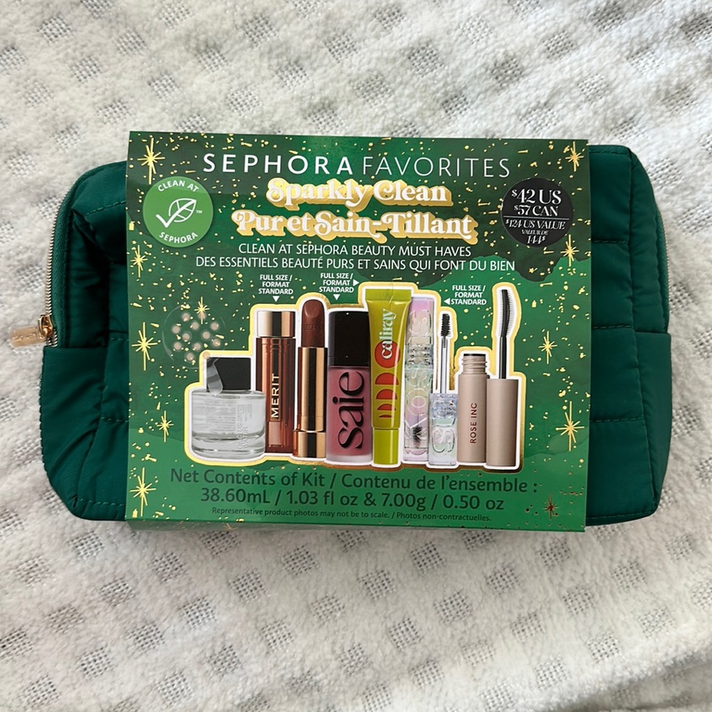 NWT LIMITED EDITION Sephora Favorites Holiday Sparkly Clean Set